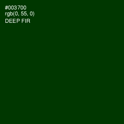 #003700 - Deep Fir Color Image